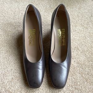 Salvatore Ferragamo metallic heels size 8